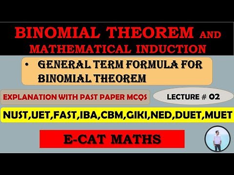 GENERAL TERM FORMULA FOR BINOMIAL THEOREM | LECTURE 02 | E-CAT MATHS |
