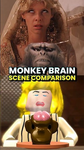 MONKEY BRAIN Scene Comparison 🐵🧠 #indianajones #lego #templeofdoom