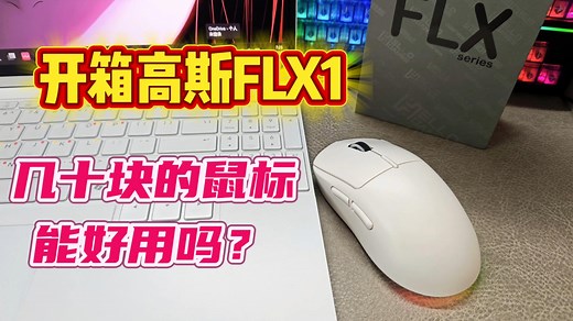 白色高斯FLX1双2K鼠标开箱，PAW3395传感器 环诺微动，实际用着咋样？