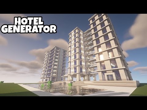 HOTEL GENERATOR IN MINECRAFT!! (Command Block Creations)