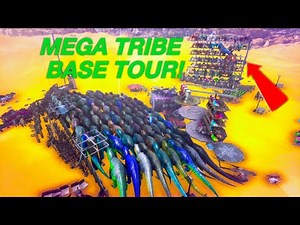 ARK OFFICIAL PVP | \nNEW MEGA TRIBE BASE TOUR!?