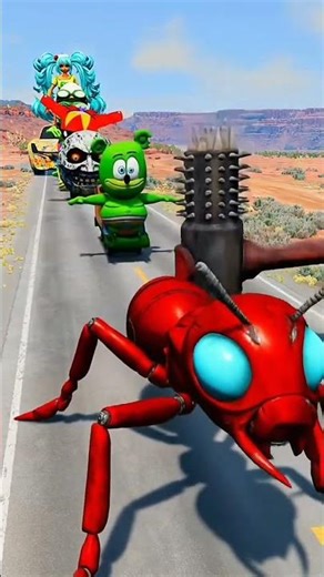 Funny & Weird Cars Crossing to Spikec Hammer in BeamNG.drive