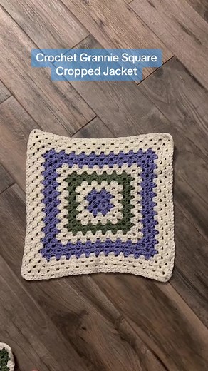 Crochet Granny Square Cropped Jacket Tutorial