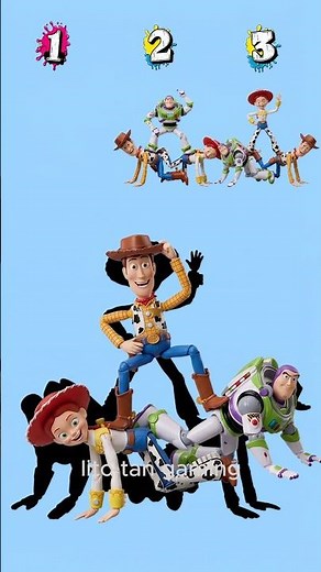 Toy Story Formation: Which Pose Fits? 1, 2, or 3? 🤠 #toystory5