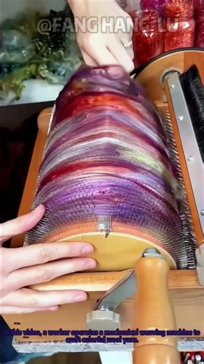 Yarn Weaving Machine Hack: Create Colorful Wool Textures with Mechanical Crafting