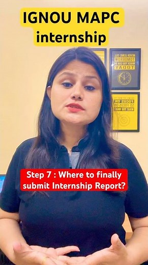 Final submission of internship report | where to submit? #ignoumapc #internship