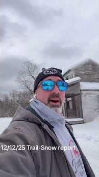 Snowmobile trail-snow report 12/12/25 #snow #snowmobile bile #fyp