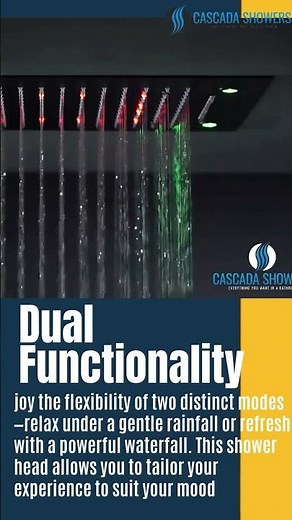 Transform Your Bathroom with 14"x20" Rainfall & Waterfall LED Shower Head | Cascada Showers