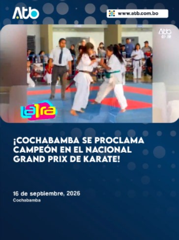 La delegación cochabambina brilló en la 13.ª versión del Nacional Grand Prix de Karate Kyokushin, disputado en nuestra ciudad, y se quedó con el primer lugar tras conquistar 20 medallas de oro, 16 de plata y 24 de bronce. El segundo lugar fue para Chuquisaca, con 15 oros, 15 platas y 22 bronces, mientras que Tarija ocupó el tercer puesto con 5 oros, 7 platas y 6 bronces. En total, 158 karatecas de seis departamentos participaron en las categorías infantil, juvenil y sénior, tanto en damas como e