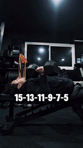 anthonydiaz on Instagram: "Upper body smoke show. Work 15-13-11-9-7-5 db bench press pull ups db push press toes to bar Goal time try to finish under 28 mins Great time under 18 mins Fire breather under 15 mins Format of workout: 15/15/15/15-13/13/13/13-11/11/11/11-9/9/9/9-7/7/7/7-5/5/5/5 Db weight: Men 50-35lb, Women 35-20lb Can pull up for any type of row your comfortable with, inverted, ring, trx, bent over etc If you don’t have a bench, do floor presses If you don’t have a toes to bar, you c