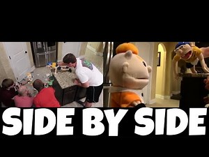 SML Movie: Jeffy Gets Framed! Behind the Scenes and Original Video! | Side by Side!