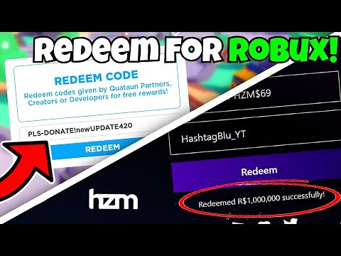 You Can Now Redeem Hazem's FREE ROBUX CODES In PLS DONATE... (Roblox)