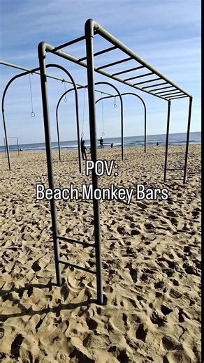 POV: Beach Monkey Bars Workout in Virginia Beach