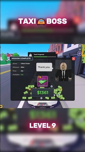 Get MOTHERBOARD item Lvl.9 Deliver Businessman - Taxi Boss ROBLOX #shorts #games
