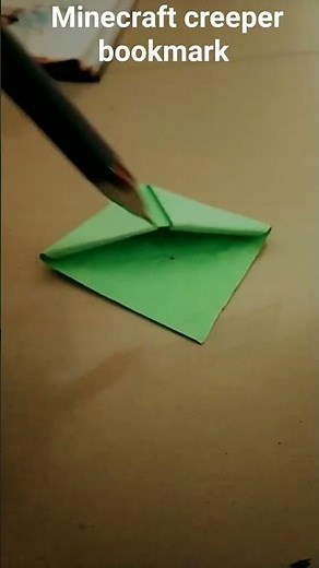 how to make origami Minecraft creeper bookmark 🔖