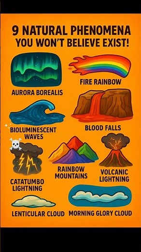 9 Most Incredible Natural Phenomena on Earth! 🌪️🔥🌈 #shortvideo #shorts