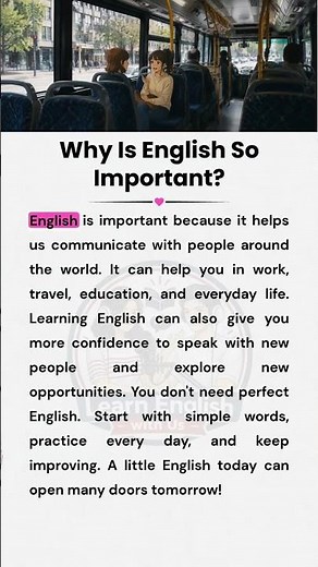 Why Is English So Important? 🌍✨ | English Reading, Speaking, and Listening Practice | #easyenglish