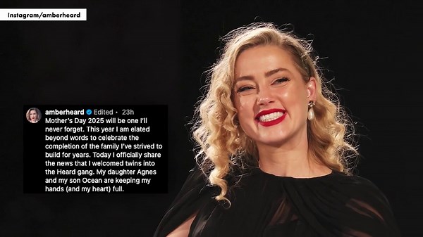 Amber Heard welcomes twins, Agnes and Ocean, after ‘fertility challenges’