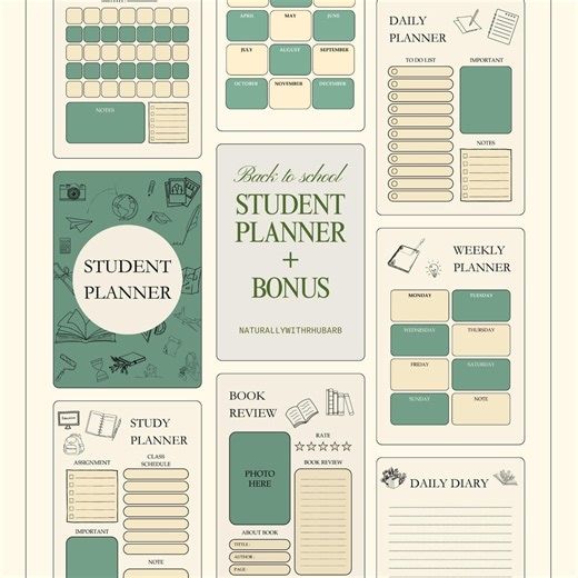 2025 Student Planner: Printable Academic Organizer With To-do List (PDF Download) - Etsy