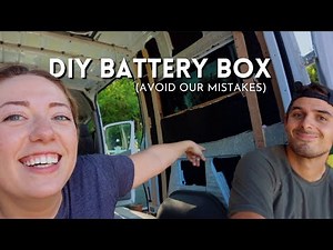 Building our Electrical box! | How we secured our batteries in our van build with 80/20 aluminum