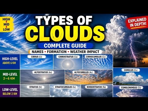 All Cloud Types Explained Simply | Cumulus, Stratus, Cirrus & More