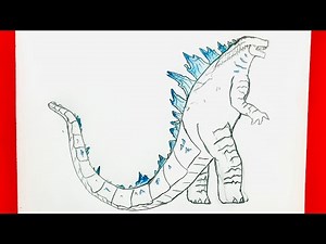 How to draw Godzilla 2014 | Full Body | 4K | Monsterverse