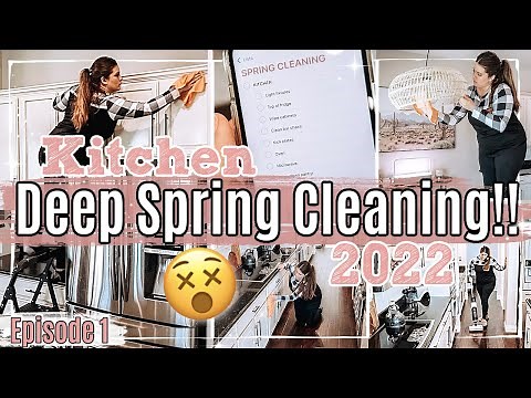 SATISFYING SPRING CLEAN WITH ME 2022 - Ep. 1 :: Kitchen Deep Cleaning Motivation :: Spring Cleaning