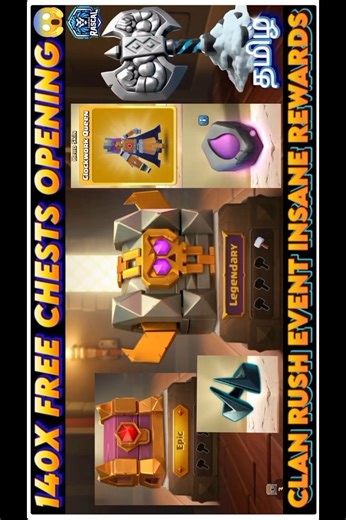 140 FREE CHESTS Opening #gamingrascal #shorts