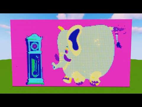 Hickory Dickory Logo Intro Effects | Pixel Art Build | Minecraft Speed-Build Showcase