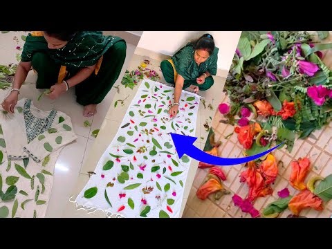 Eco Printing on scarf 🧣 For Beginners | Botanical Printing on fabric | ECO Printing Fabric Tutorial