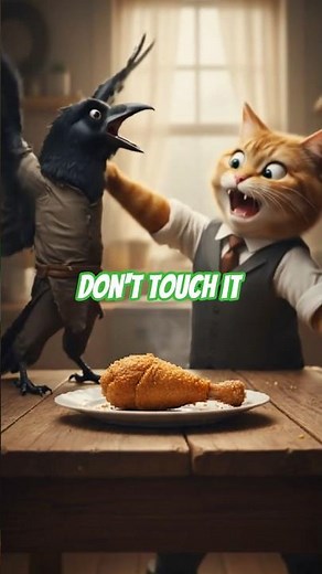 Mr. Cat vs Crow: The Chicken War Begins | Cinematic Cat Fight Short