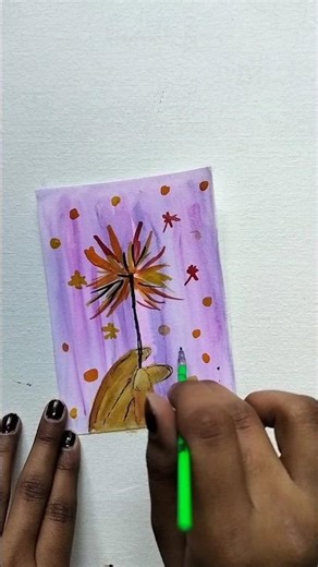 Easy Sparkle Painting | Watercolor painting ideas #shorts #painting #watercolor #watercolorpainting