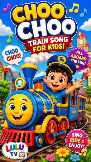 Choo Choo Train Song for Kids 🚂 Fun Train Ride Nursery Rhyme | Lulu TV Kids Rhymes #shorts