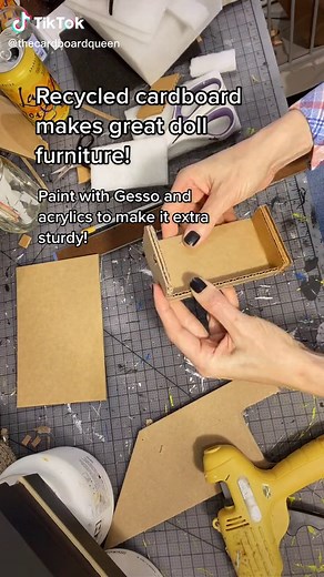 DIY Dollhouse Furniture Using Recycled Cardboard