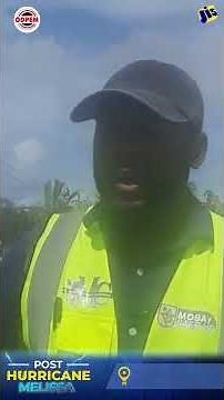 Mayor of Mo Bay, Richard Vernon, reports from Howard Cooke Boulevard, where cleanup work has begun.