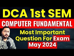 📚DCA 1st Computer Fundamental Imp Questions For Exam May 2024 #dca #pgdca
