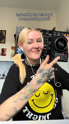 Today we are talking about refining your beatmatching and talking about the ~highly controversial~ sync button! This is a constant process that you will have to do while mixing- it doesnt always stay perfect once you get it set the first time. This isnt something most people learn overnight, it takes practice and ear training, so dont get frustrated if you don’t get it right away lol. I also talk about the controversial sync button 🙀 and where to find it, but i don’t condone using sync in place