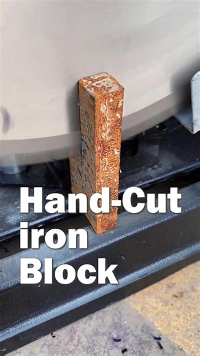 Efficient Iron Block Cutting with Cold Saw Blade