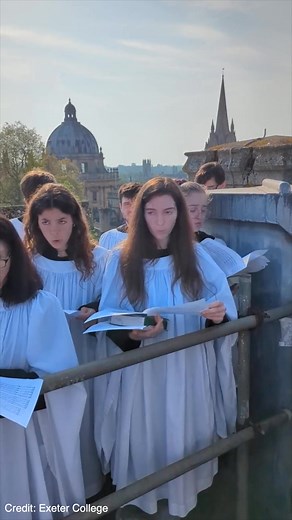 39K views · 927 reactions | The fantastic Exeter College Choir singing on Ascension Day from the top of the college's main tower   | @ExeterCollegeOx | University of Oxford | Facebook