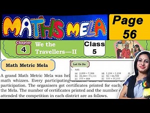 Class 5 Maths Mela Book Solutions | Chapter 4 We the travellers II | Page 56 Solutions