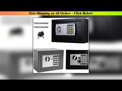 DayPlus Digital Safe Househol Steel Safe Box Currency Vank Deposit Box with Key to Safely Store