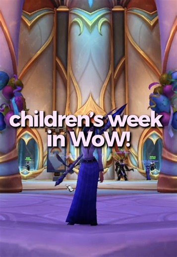 only a few days left of this mini holiday event, get your goodies now!! 🫵🙂‍↕️ (it literally only took me an hour to complete the achievements to gain the title. might take a little longer if you want to collect everything! just gotta buckle in and spam those quest hehe) #worldofwarcraft #wowmidnight #wowtok #childrensweek #warcraftnews @World of Warcraft