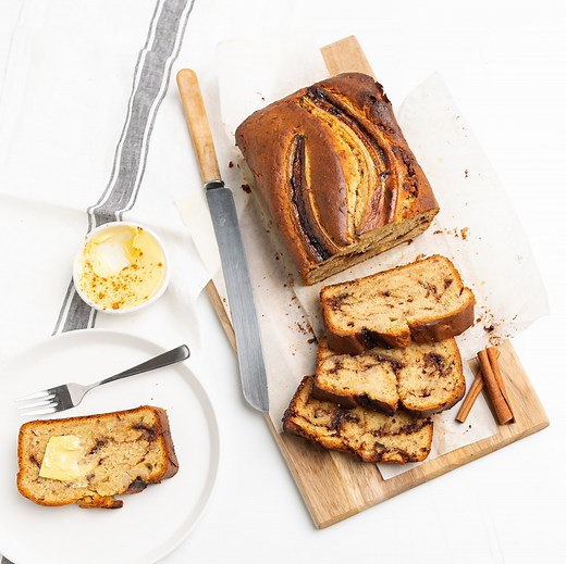 56K views · 1.7K reactions | The sweet smell of this cinnamon loaf will have you going bananas  A simple recipe that can be eaten fresh, toasted or frozen for later. A great addition to any family cookbook! | New World | Facebook