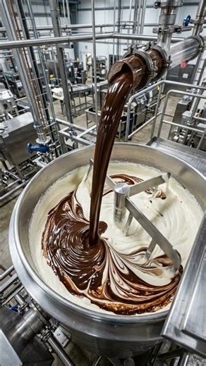 How Ice Cream Is Made in Factory. #foodfactory #icecream #howitsmade