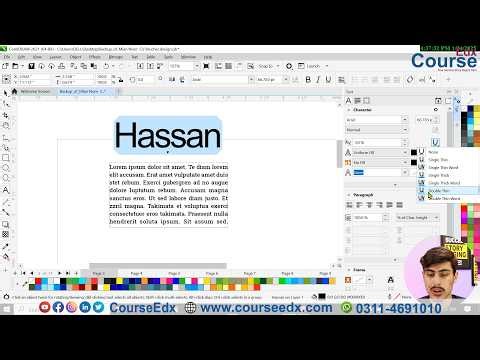 13 CorelDRAW Advanced Text Tools in Pashto | Complete Graphic Design Tutorial
