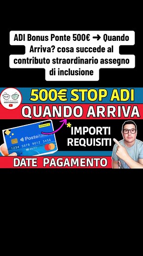 Bonus Ponte 500€: Scopri Quando Arriva e Come Funziona