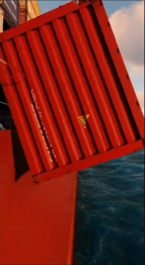 Cargo Ship Sinks in Seconds After Container Falls Overboard 😱 | Epic Sea Chronicles#Shorts#CargoShip