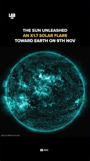 Massive X1.7 Solar Flare Erupts from the Sun — Headed for Earth! #shorts #space #lab360