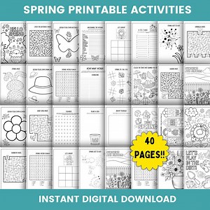 Spring Activity Bundle Printable Spring Kids Activities Spring Activities for Kids Printable Activity Bundle Spring Break Activities - Etsy