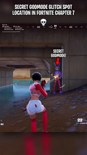 SECRET GODMODE GLITCH SPOT LOCATION in Fortnite Chapter 7 Season 3 💀 #fortnite #fortniteclips